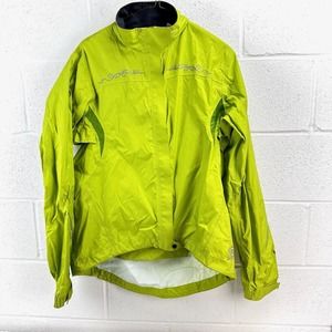 Novara Express Bike Cycling Jacket Women’s Green Waterproof Reflective Sz L